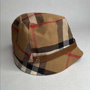 Burberry Tan Plaid Bucket Hat